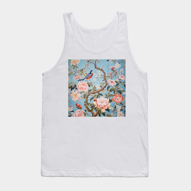 Coastal Chinoiserie II Tank Top by hamptonstyle